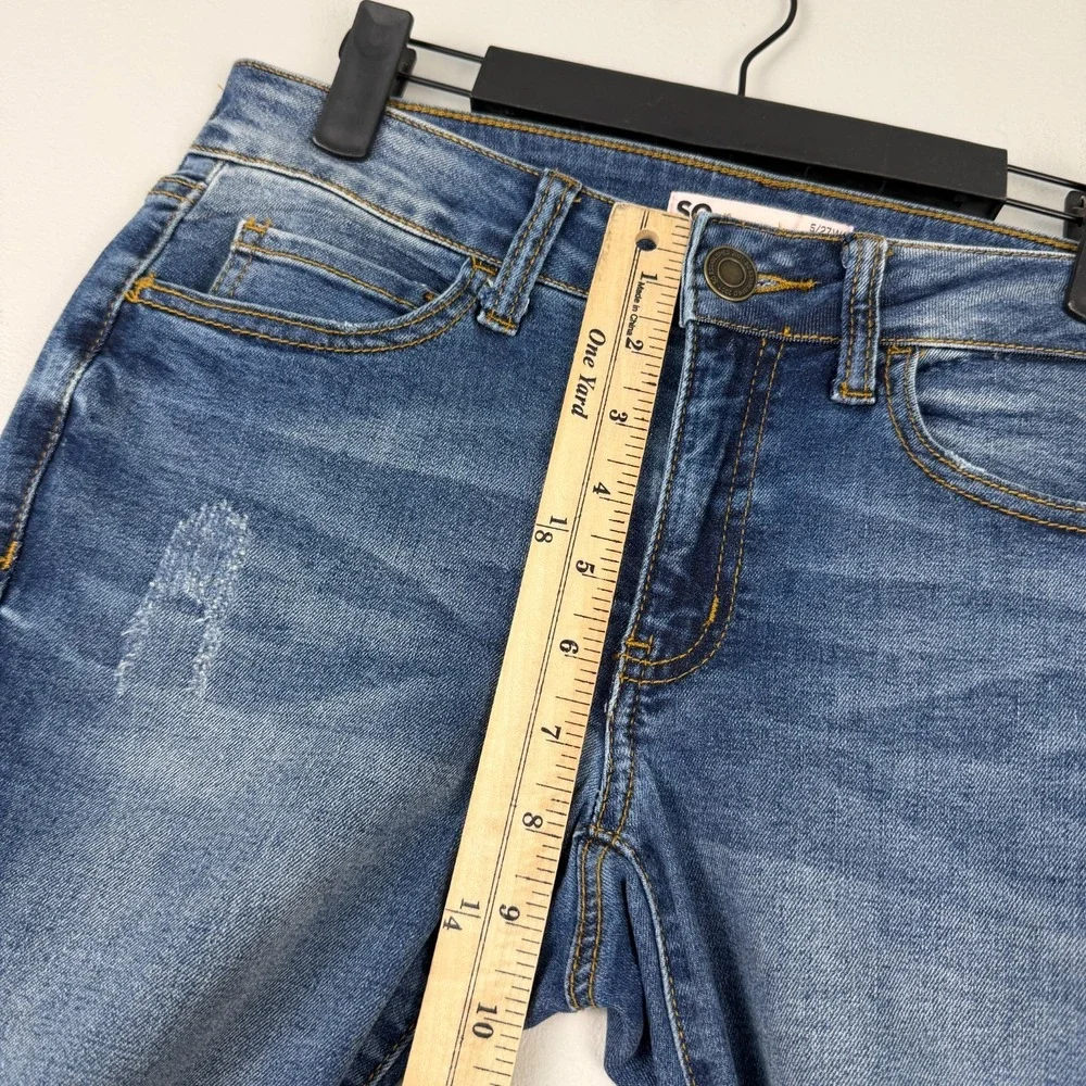SO Goods For Life Bootcut Jeans Women's 5/27W (28x31)Blue Denim Low-Rise Stretch